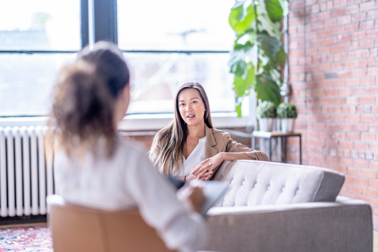 patient speaking with her therapist about are weed shakes dangerous?