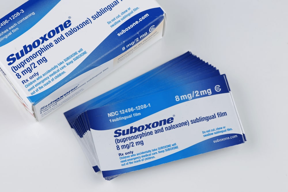 photo of suboxone spread out on a table