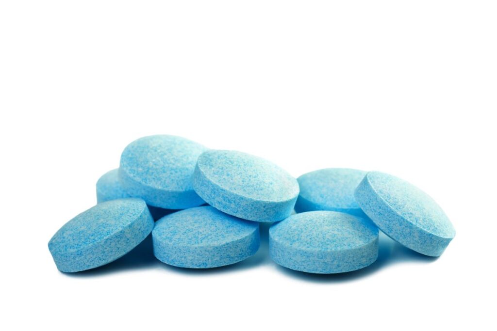 blue Xanax pills